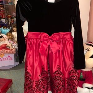 Like new red and black velvet dress